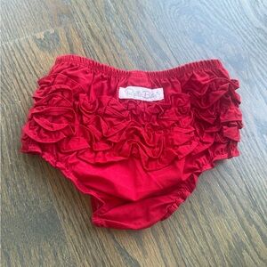 Ruffle Butts Bright Red Ruffle Diaper Cover
